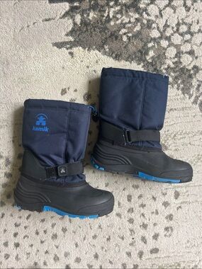 Kamik Rocket Kids’ Waterproof Winter Boots - Navy Blue